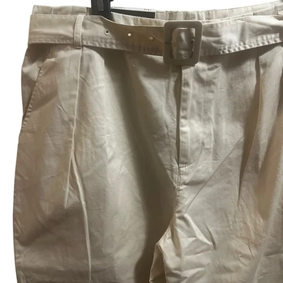 Who What Wear Khaki Chinos with belt size 16 NWT - Picture 3 of 6
